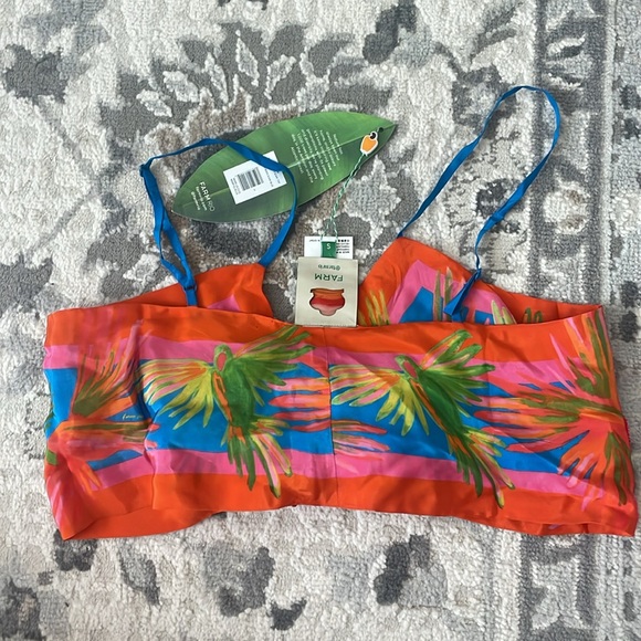 NWT FARM RIO Painted Birds Scarf Top SIZE SMALL - Picture 5 of 6